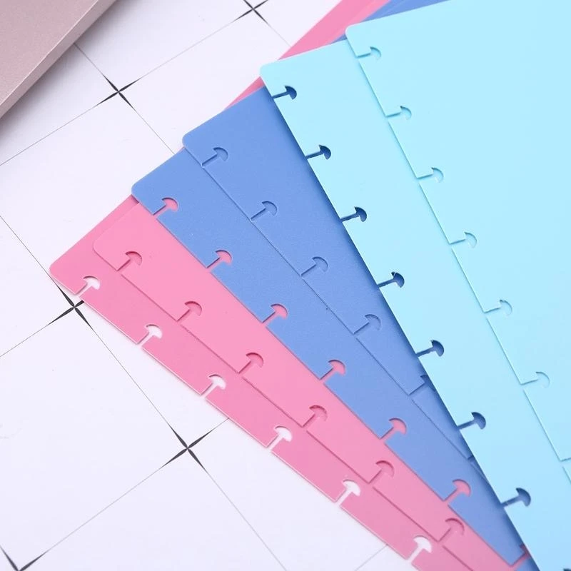 B5 حجم دفتر ملاحظات ملون مع ثقوب الفطر Journal Dividers Dividers Accessories أفضل بيع