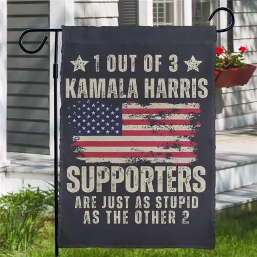 Funny Anti Kamala Harris  Stupid Joke American Flag  1st Female President For Th