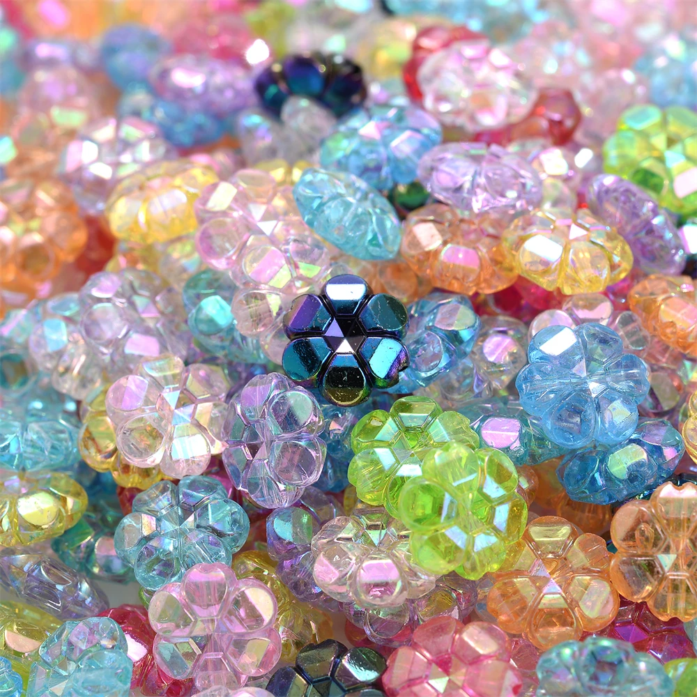 50 teile/los doppeltes Gesicht ab flache Sonne Blume Spacer Perlen 11mm bling bling Schmuck Perlen für die Herstellung von Armband Ohrring Telefon ketten