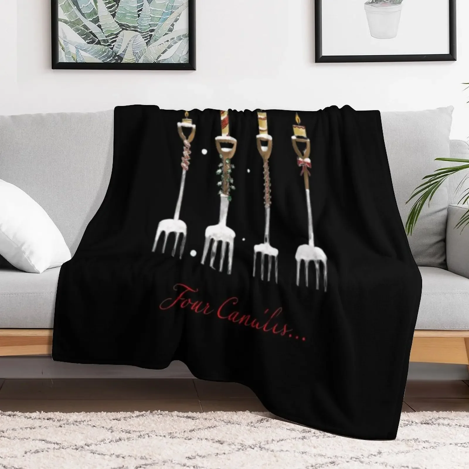 four candles fork handles Essential T-Shirt Throw Blanket Luxurious Soft Blanket Holiday Gift for Family