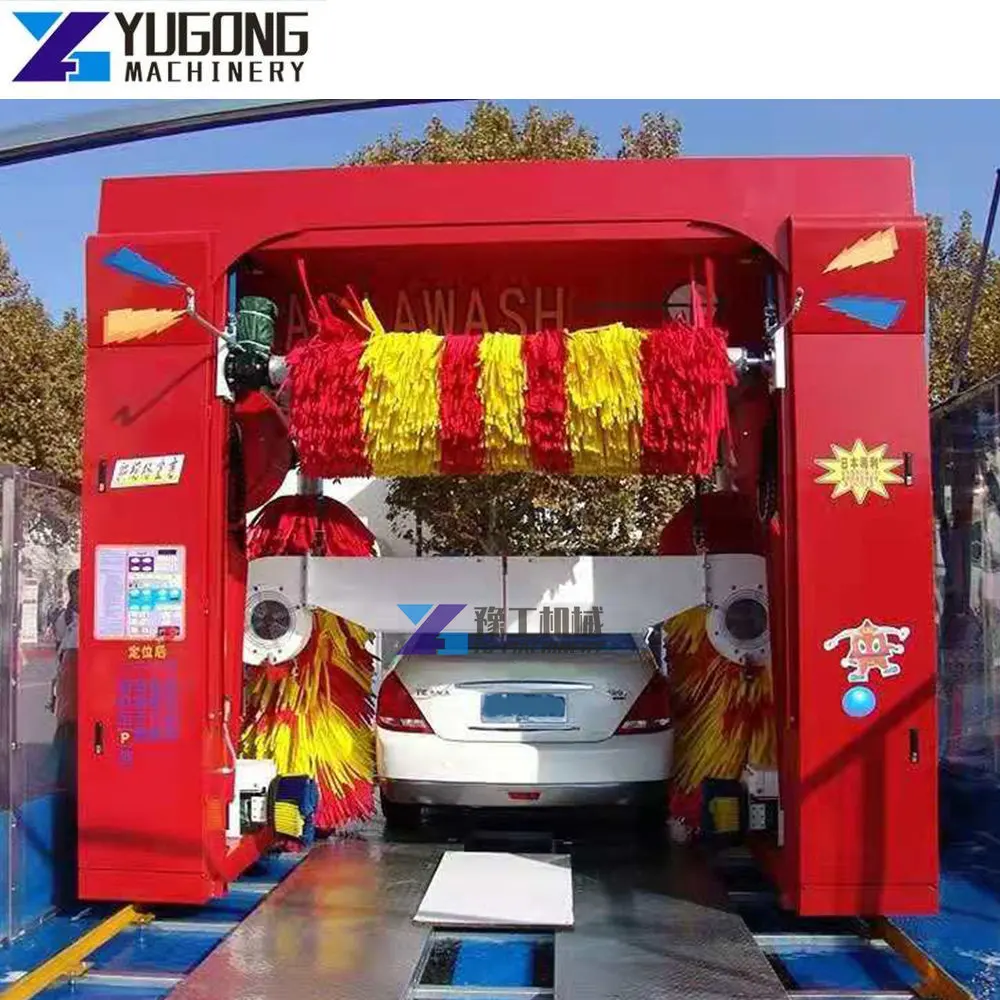 Automatic Five Brush Tipper Car Washing Machine Precise Motion Control Automated Roll Over Car Wash Machine