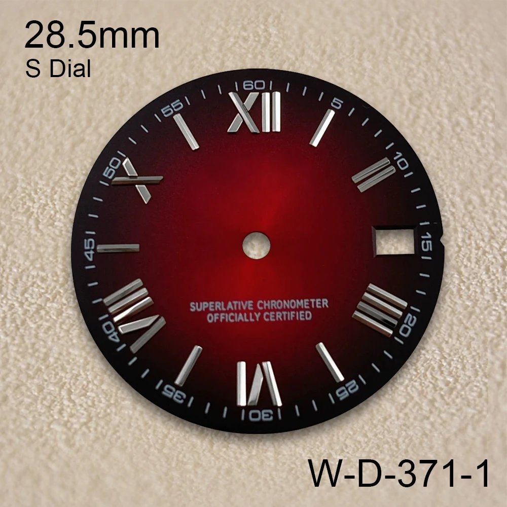 28.5mm S Logo Rome Dial Fit NH35/NH36/4R/7S Japanese Movement High-Quality Sunray Dial Watch Modified Accessories
