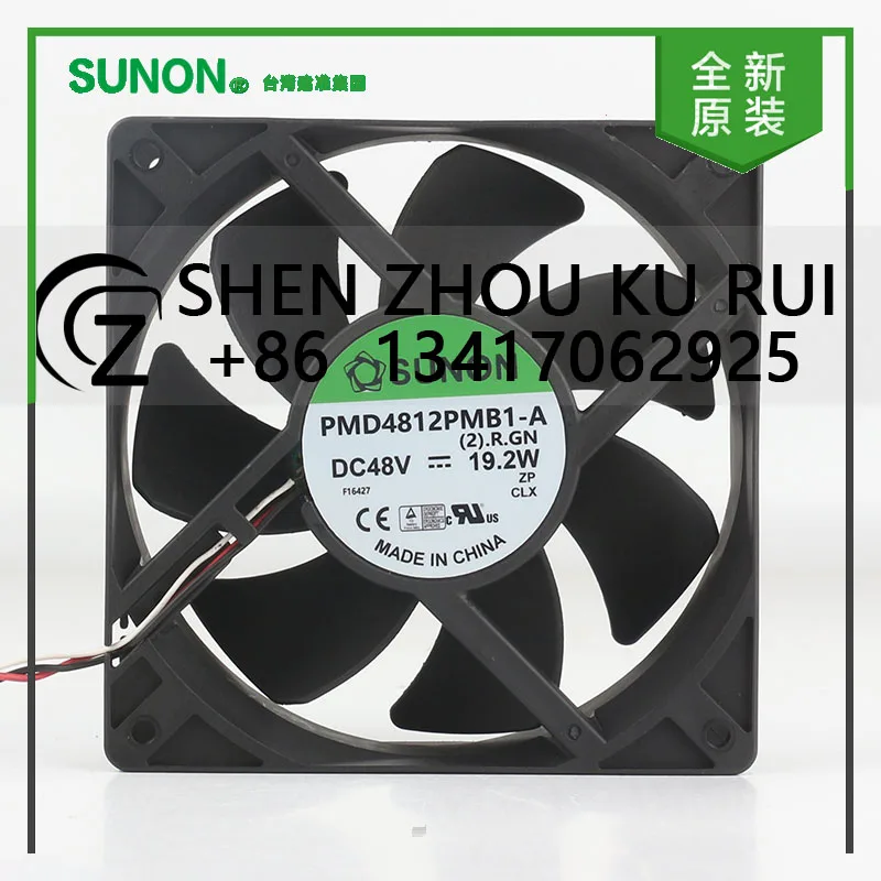 Original Sunon 5V 12V 24V DC 48V 19.2W AC EC 12038 120X120X38MM 12CM double ball converter Three-wire PMD4812PMB1-A cooling fan
