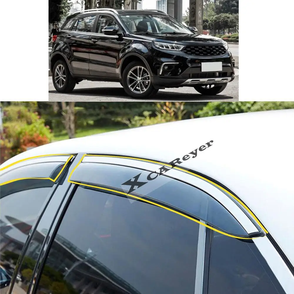 

Для Ford Territory 2019 2020 2021 2022, наклейка на кузов автомобиля, пластиковое оконное стекло, ветрозащитный козырек, защита от дождя/солнца, вентиляционные детали