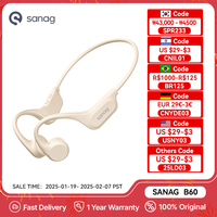 Sanag B60 Pro Bone Conduction Earphone IPX8 Wireless Open Headset Bluetooth 5.3 Swimming Bluetooth Headphones 64GB MP3 Earbuds