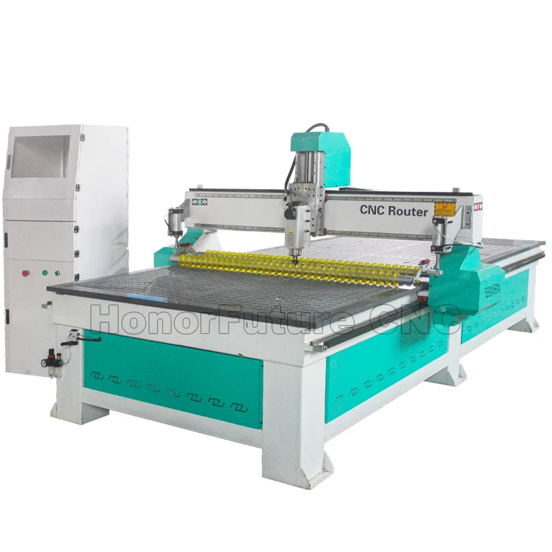 

1325 1530 Wood Mdf Plywood Cabinet Cutting Engraving Machine 4 Axis CNC Router With Auxiliary Pressure Roller