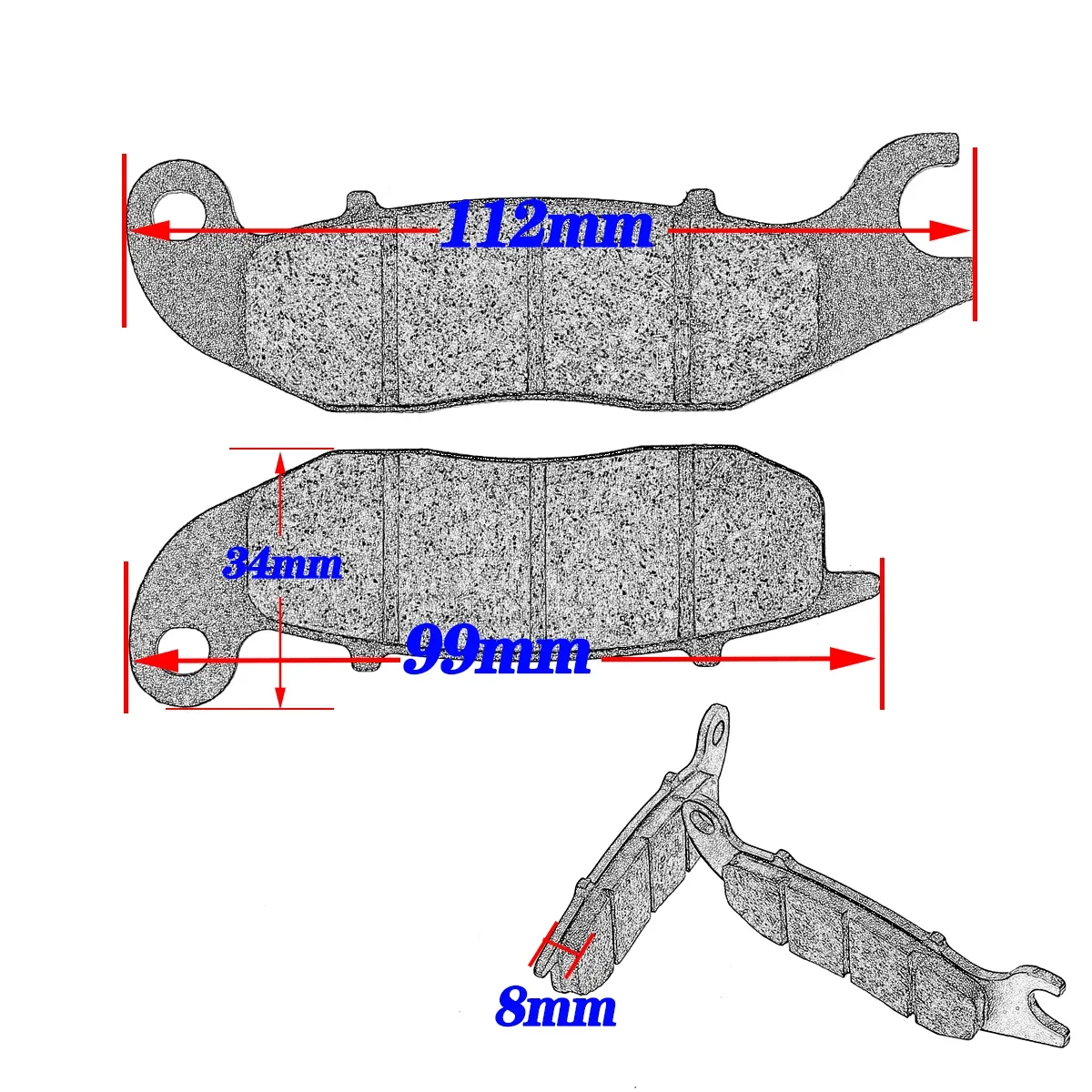 XCMT Motorcycle Front and Rear Brake Pads Kit For HONDA Monkey 125 2019 2020 2021 2022 CBR125 CBR125R 3-10 CBR150 CBR150R 00-10