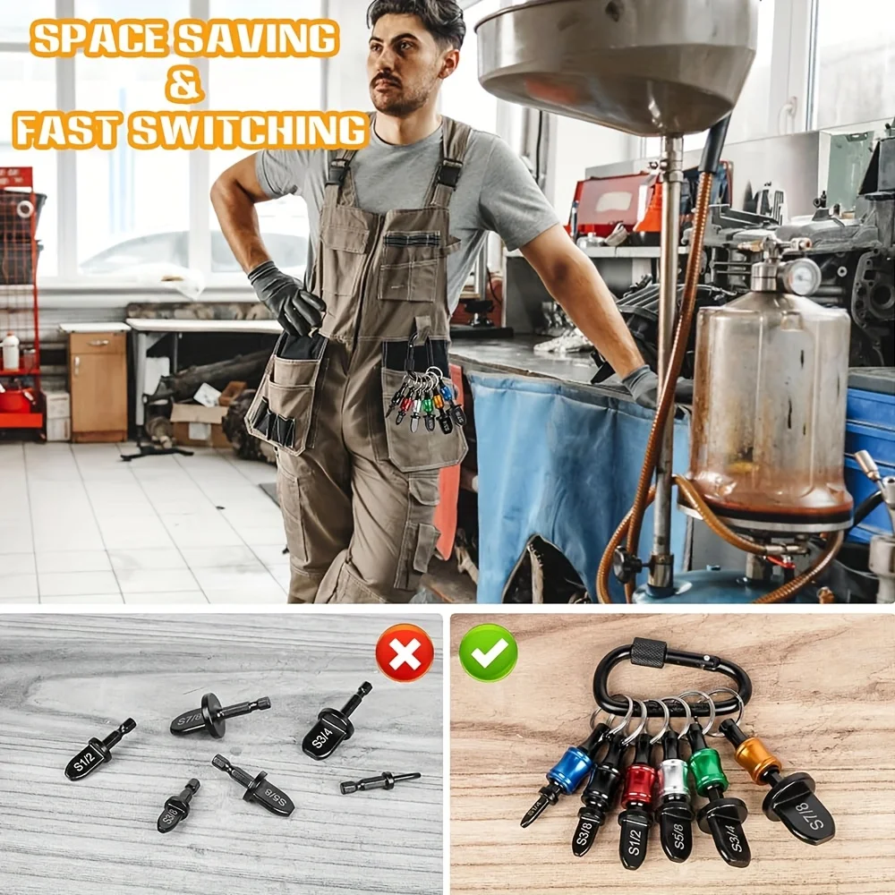 12Pcs Swage Tool HVAC Repairing Set With Bit Holder, Air Conditioner Copper Tube Expander Swaging Tool Drill Bit, Soft Copper Pi