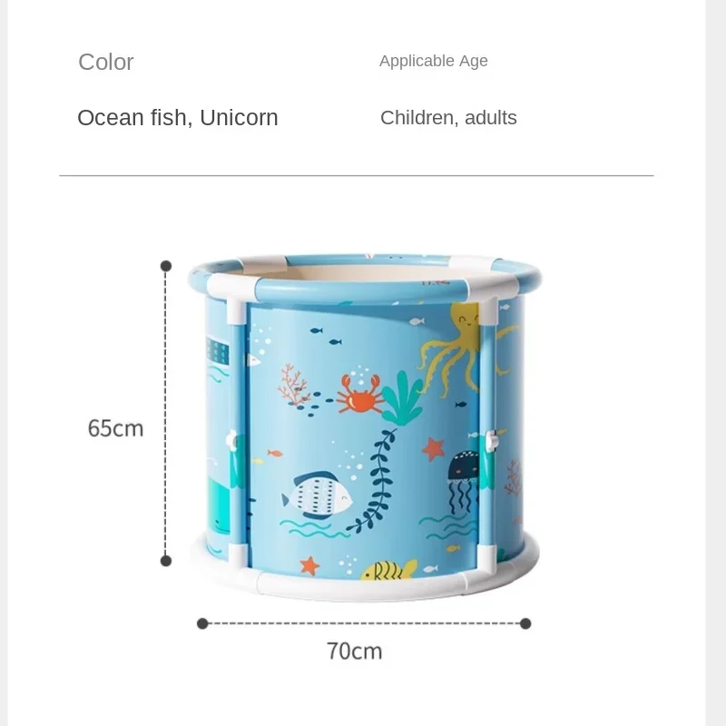 Baby Swimming Bucket Household Foldable Bath Tub for Newborns Baby Shower Tub Swimming Pool for Kids Easy to Store and Use