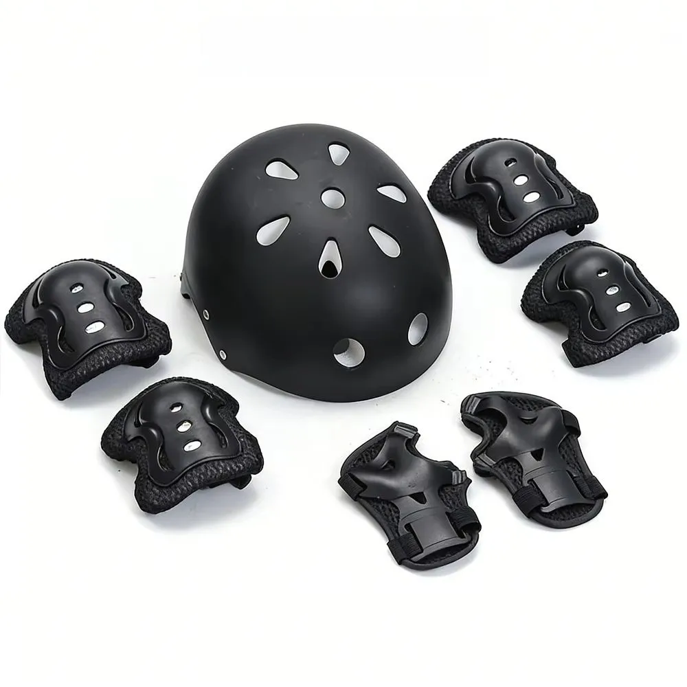 7Pcs/Set Adjustable Guards Protective Gear Set Shock-absorbing Breathable Kids Knee Pads and Elbow Pads Protective Equipment