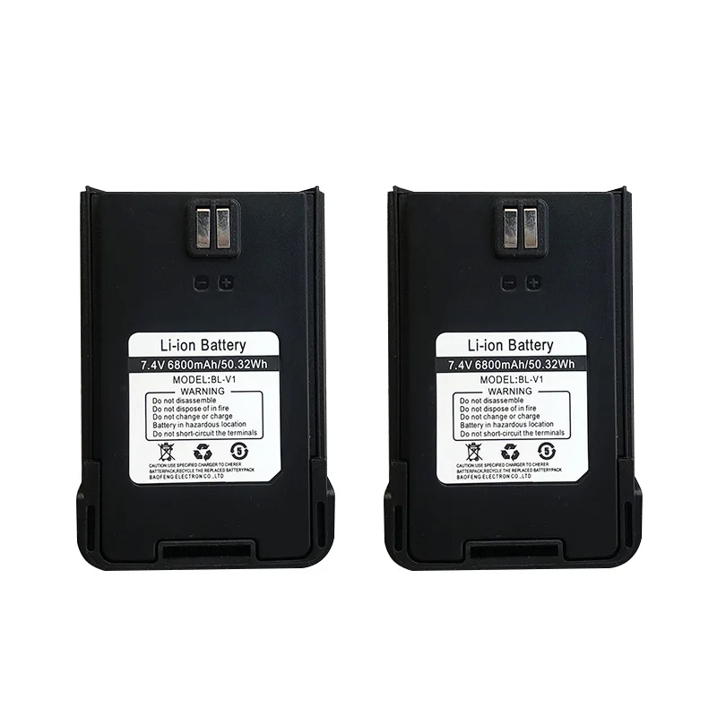 BAOFENG Walkie Talkie E50 Battery 6800mAh Li-ion Battery Long Standby for BF-E50/T99 Plus 868 Two Way Radio Parts Extra Battery