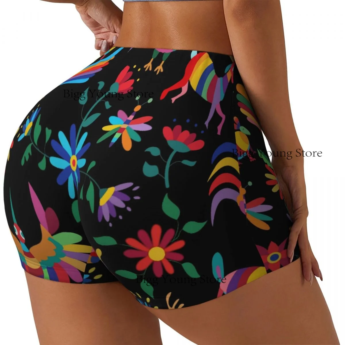 

Женские шорты для йоги, шорты для тренировок с радужным мексиканским узором, быстросохнущие шорты для фитнеса, женские шорты для йоги в тренажерном зале, шорты для бега, брюки, спортивная одежда