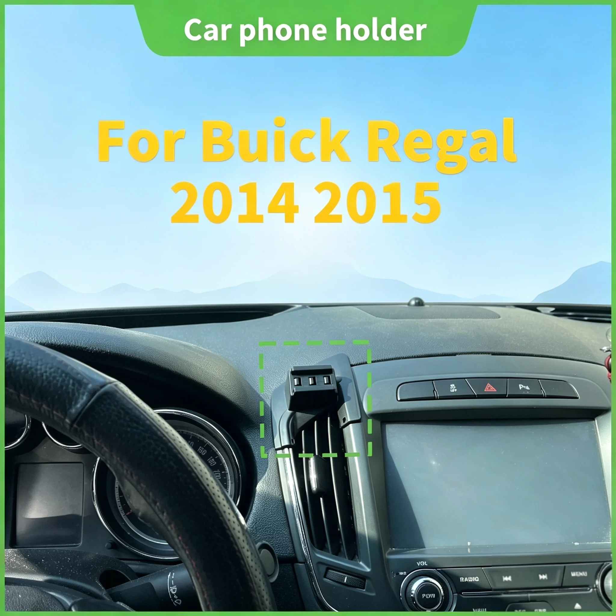 Car Phone Holder And Base For 2014-2015 Buick Regal, Which Will Not Block The Airflow Of Air Outlets After Installation