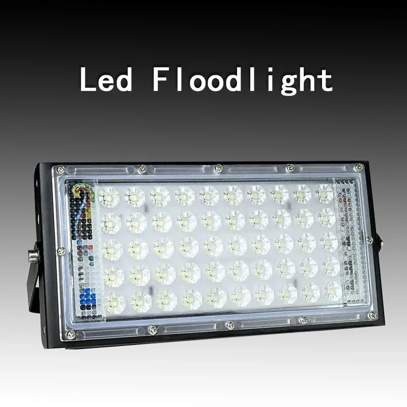 LED Floodlight 150W 100W 50W Outdoor Wall 220V 240V Black Floodlight street IP65 Waterproof Reflector Garden Lighting