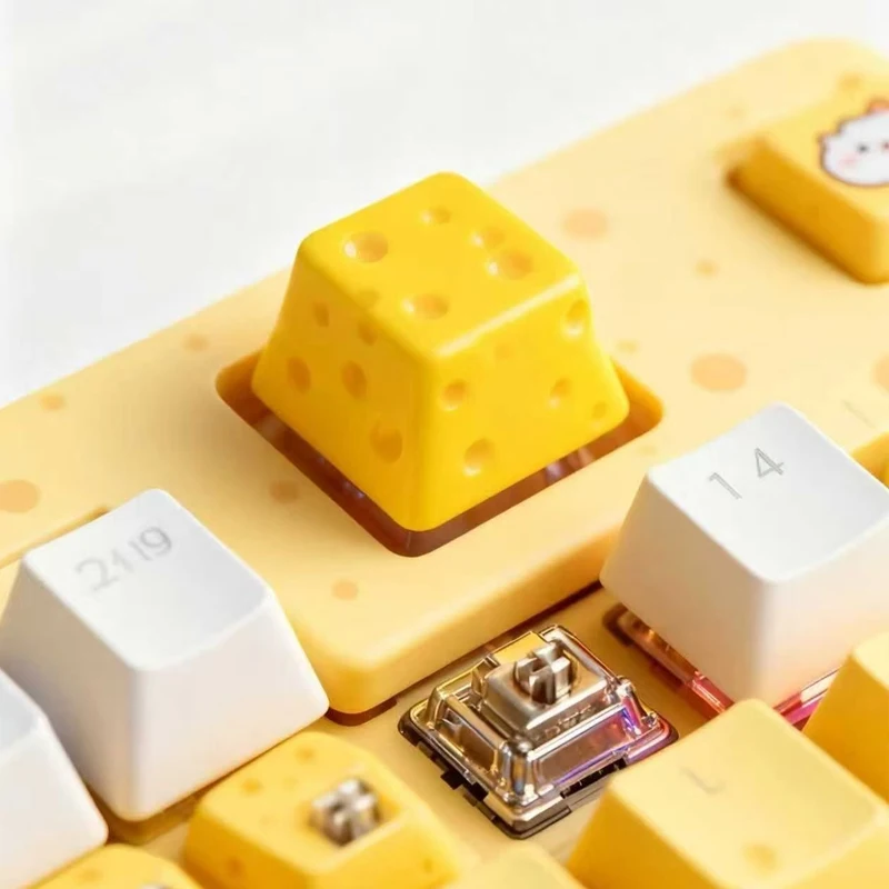Creative and personalized cheese keycaps single resin gaming mechanical keys keyboard keycaps that can replace ESC