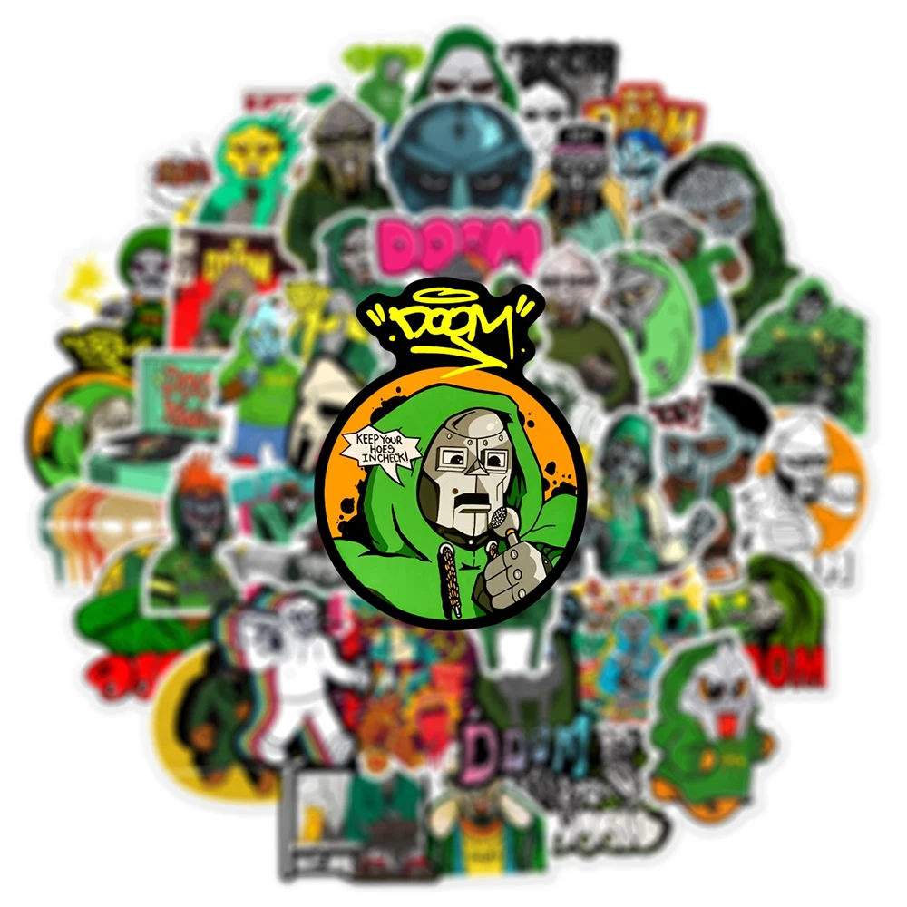 10/30/50 Stück HipHop Sänger Rapper My Doom Cartoon Aufkleber Wasserfeste Graffiti Handyhülle Skateboard Tagebuch Coole Aufkleber Set