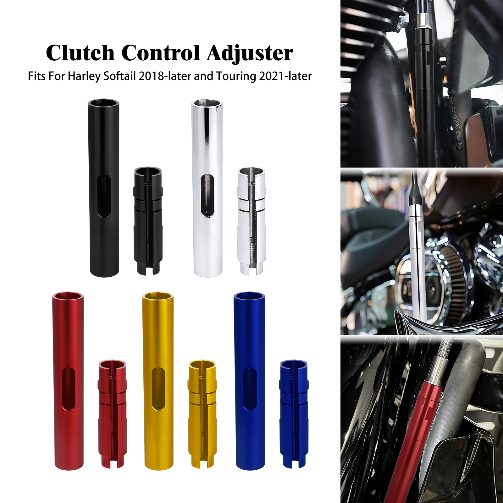 Motorcycle Clutch Control Cable Adjuster For Harley Softail Breakout Street Bob 18-Up Touring FLHX 21-Up Clutch Lever Modifier