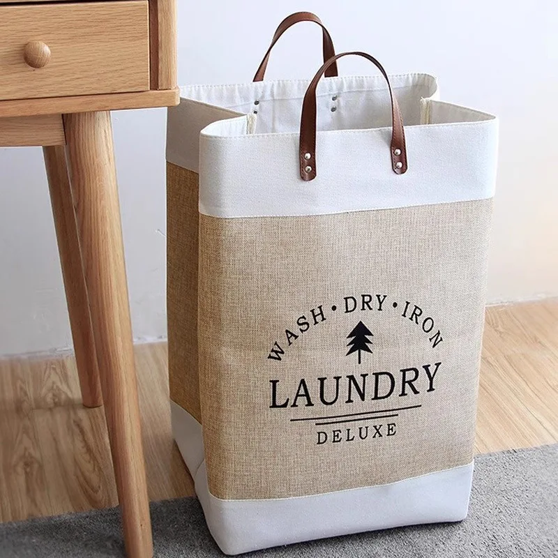 Large Capacity Laundry Basket Dirty Clothes Basket Fabric Laundry Basket Folding Storage Basket Household Storage Box Portable