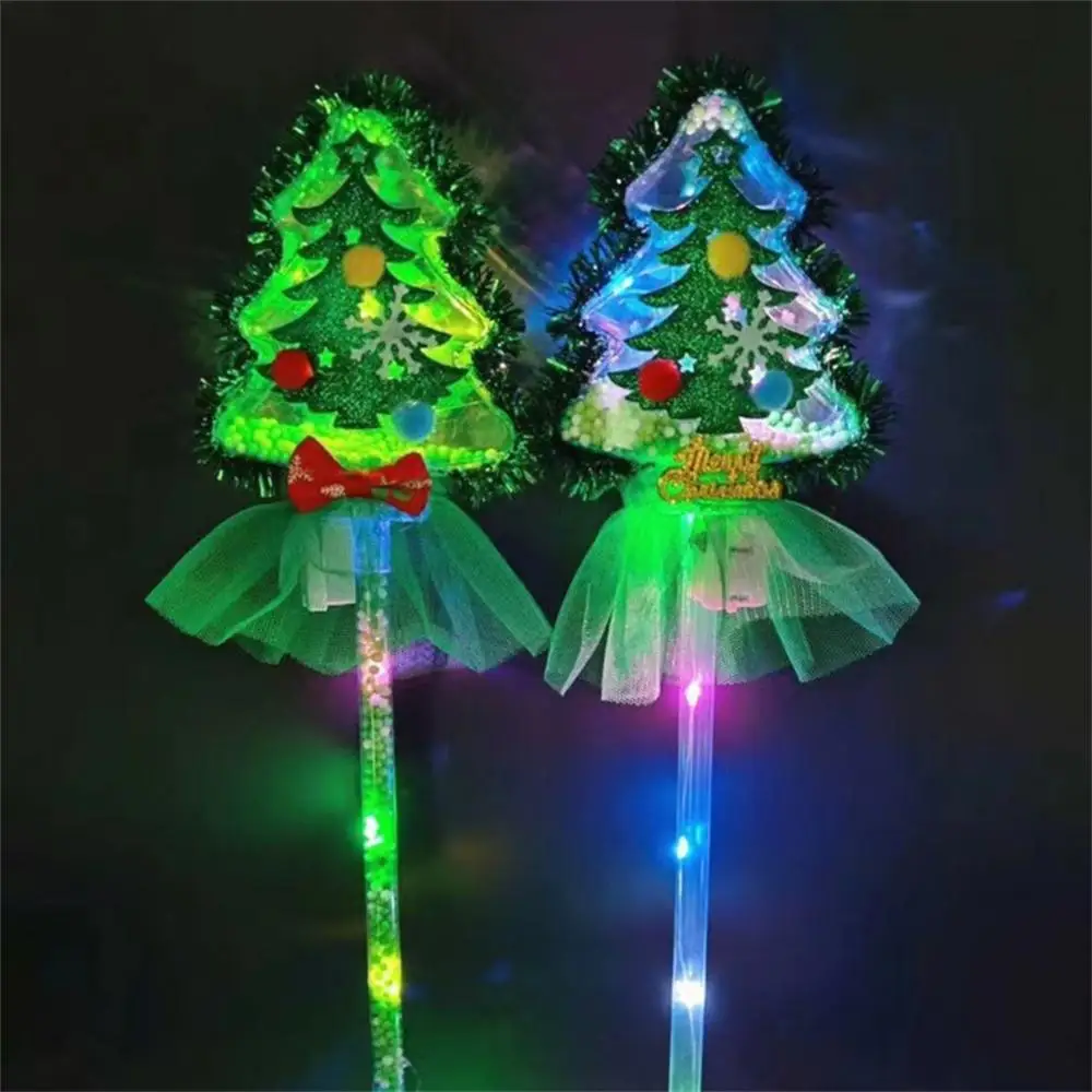 Christmas Luminous Toys 34cm Interactive Toys With Led Lights Plastic Christmas Decoration Christmas Tree Luminous Stick Durable