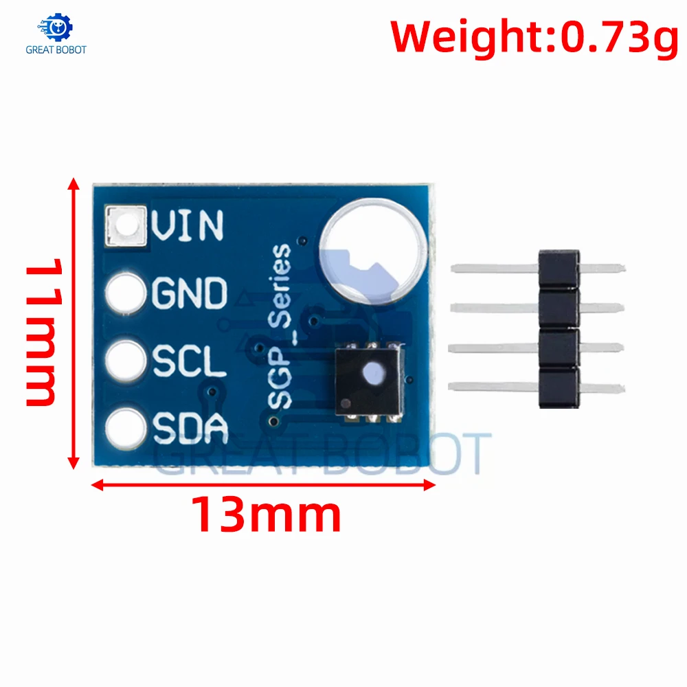 SGP30/40 Gas Sensor Module TVOC/ECO2 Indoor Air Quality Formaldehyde Carbon Dioxide Measurement Sensor Board IIC I2C Interface