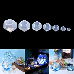 Dodecahedron Faceted Sphere Silicone Mold 3D Micro Landscape Epoxy Resin Mould for DIY Epoxy Resin Crafts Home Table Decoration