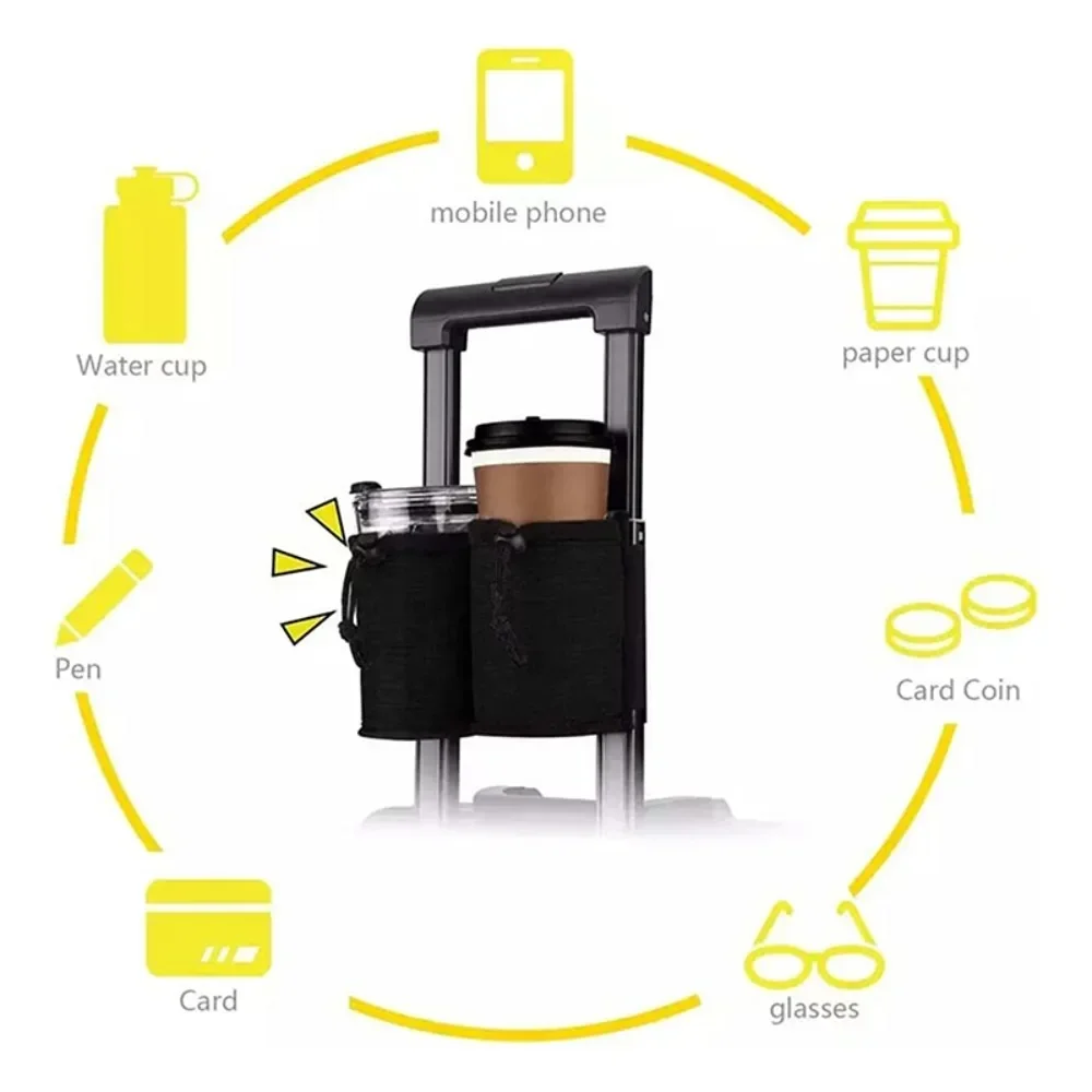 السفر الأمتعة حامل الكأس دائم الحرة حقيبة اليد شرب حقيبة السفر الحليب الشاي أكواب القهوة حامل يناسب جميع مقابض حقيبة