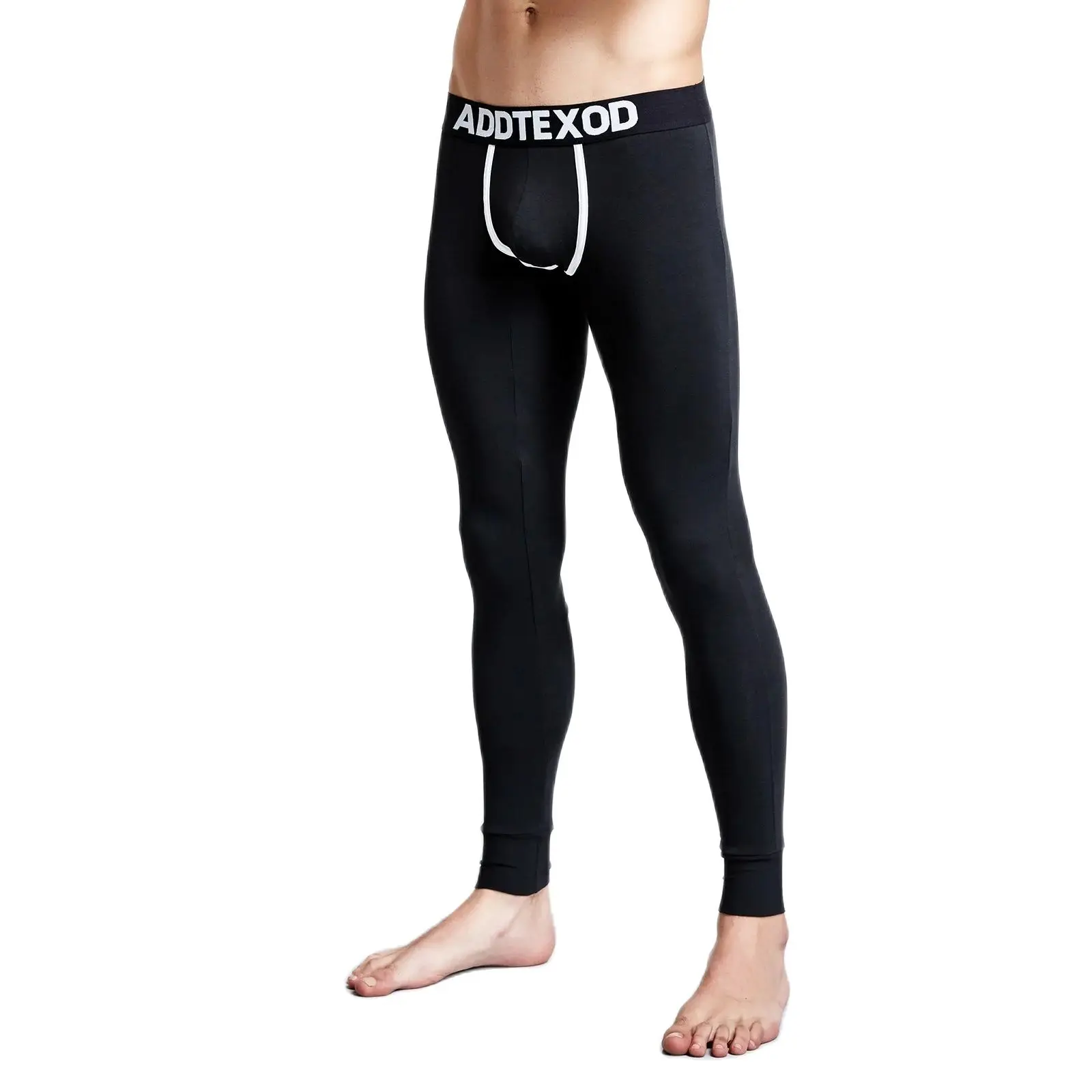 Men Thermal Underwear Winter Keep Warm Long John Pants Cotton Thermo Tight Leggings Elastic Bottoms Bulge Penis Pouch