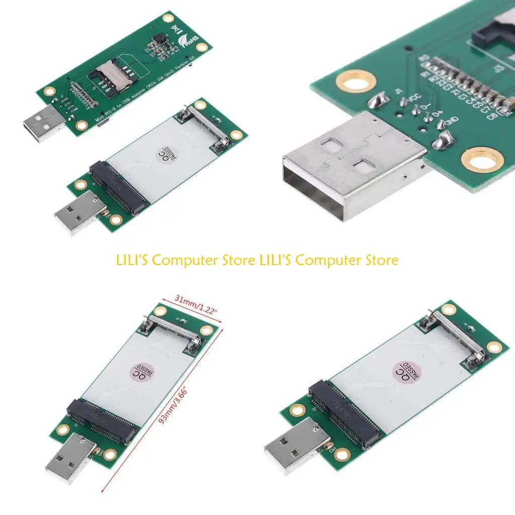 بطاقة محول A52B Mini PCI-e اللاسلكية WWAN إلى USB مع فتحة لبطاقة لهاتف هواوي