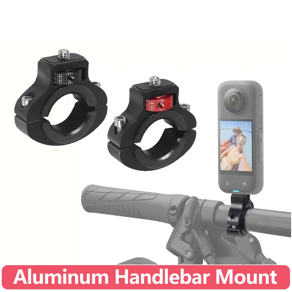 Soporte de Metal para manillar de bicicleta, aleación de aluminio, para GoPro Hero 13 12 11 10 9 8 7 Insta360 SJCAM AKASO DJI Osmo Action Camera