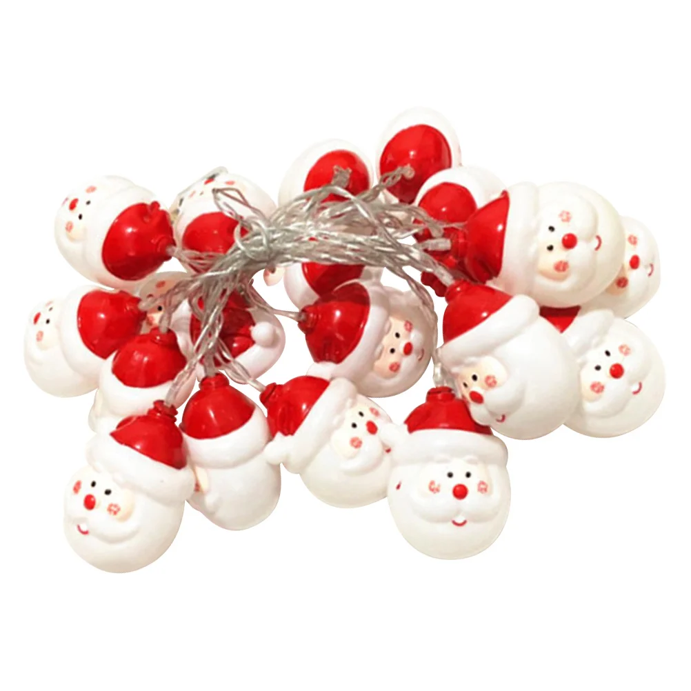 1Set Xmas Santa String Lamp Red Hat 20 LED Decorative Lights Christmas Party Bedroom Festival Lamp Xmas LED String Lights