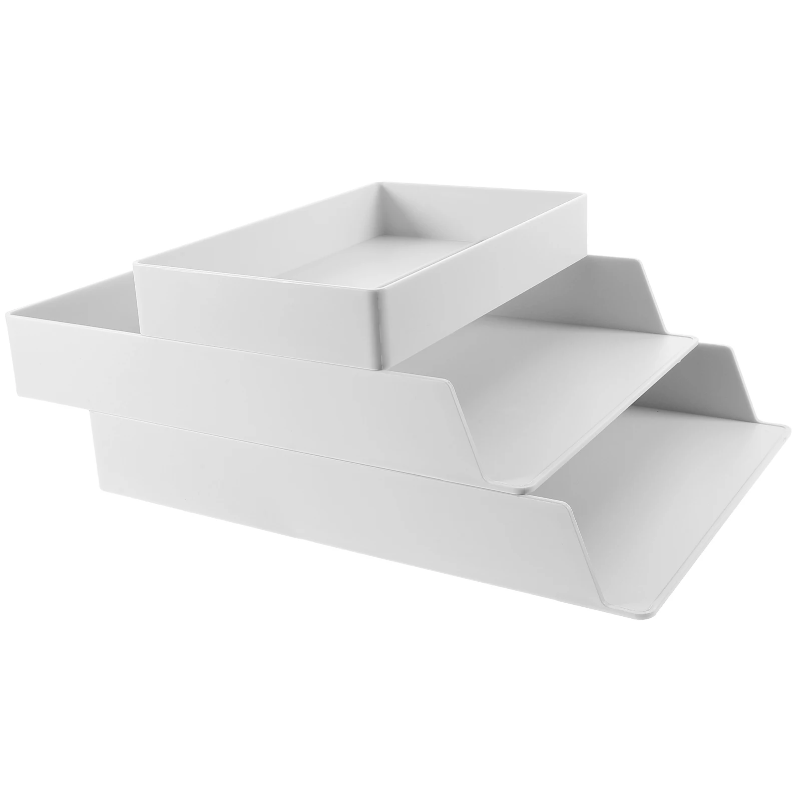 

Sturdy File Storage Box Desk Organizer ABS Material Compact Desktop Stationery Holder Pen Pencil Makeup Brush Case Office Home
