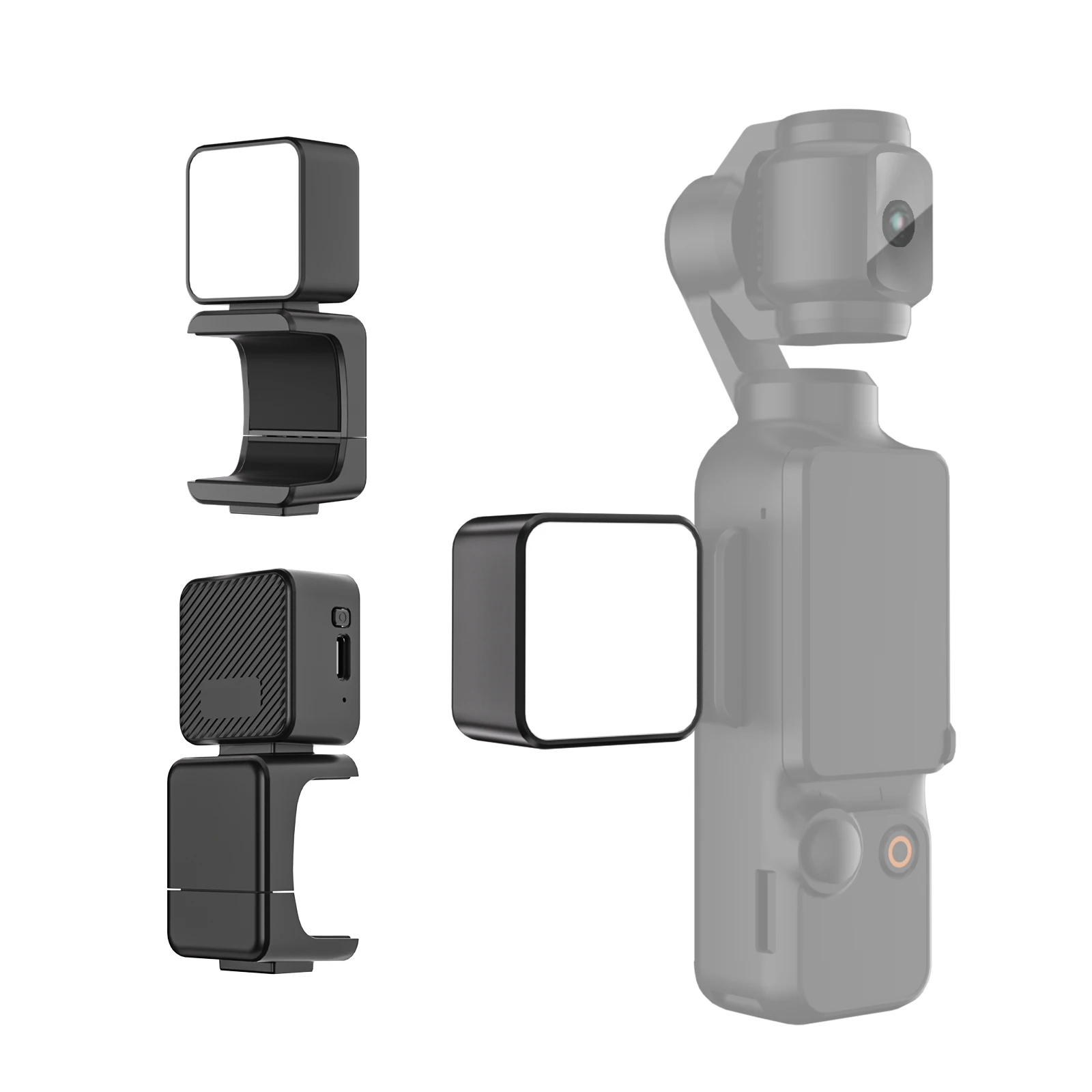 Mini Magnetic LED Light for DJI Osmo Pocket 3, 360° Rotation