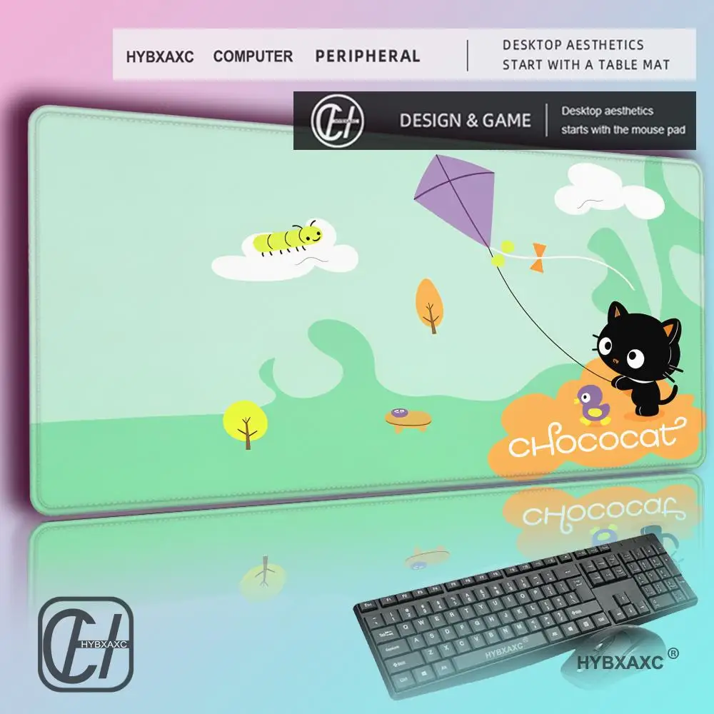 

HYBXAXC Cute Chococat Mouse Pad Gamer Large Mousepad Non Slip Laptop Computer Keyboard Desk Mats Gaming Accessories Mice Mat
