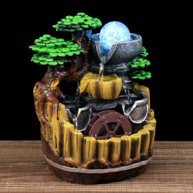 

Wigwam Running Water Feng Shui Ornaments Living Room Feng Shui Wheel Home Water Features Office Fortune High-grade Business Gift