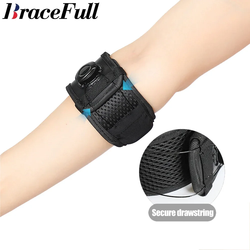 

1PCS Adjustable Knob Tennis Elbow Brace for Forearm Tension Relief, Elbow Support Arm Straps Compression Pad for Men Women