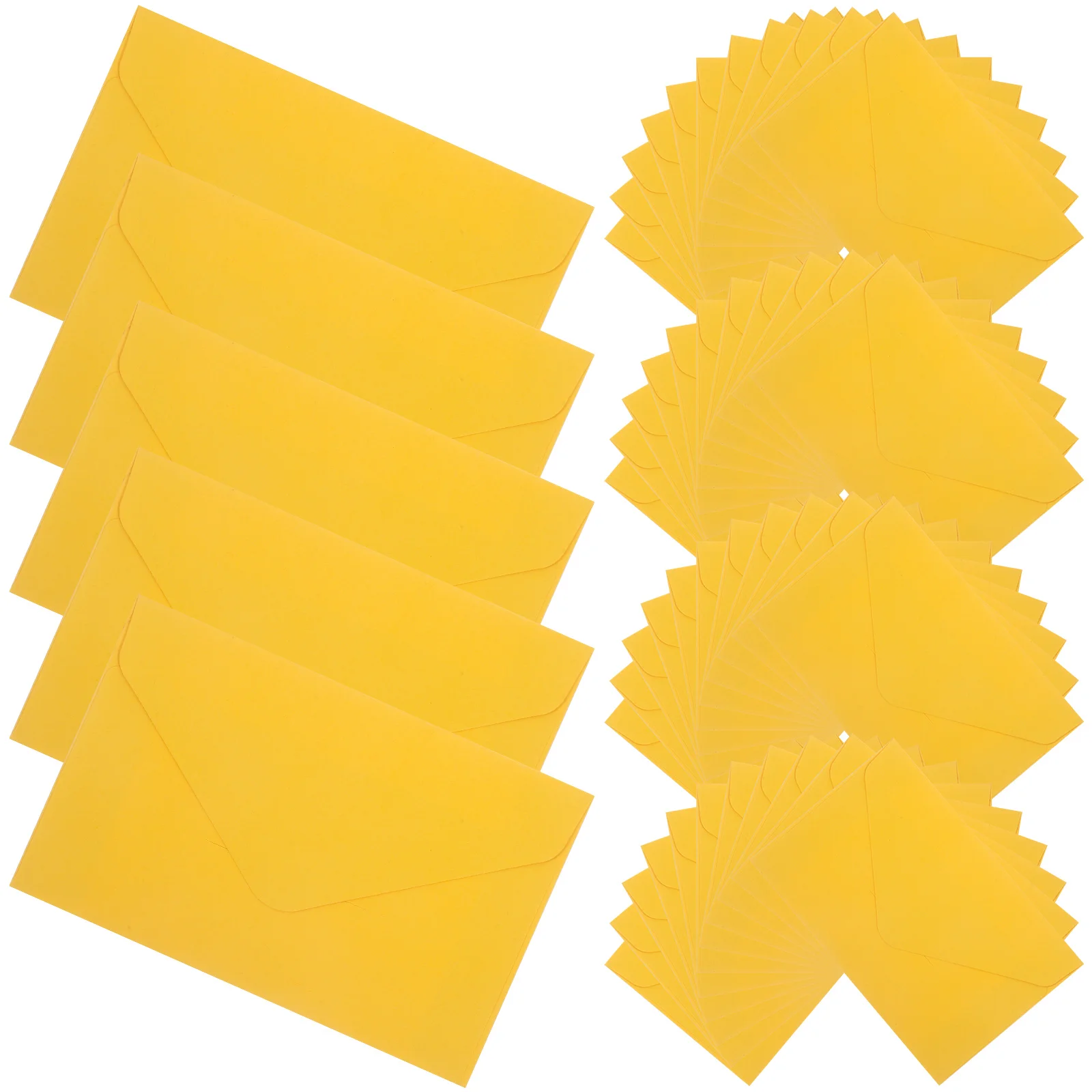 100 envelopes dourados dos pces fortes resistentes ao desbotamento para o banquete do evento corporativo envelopes compactos delicados convite a granel