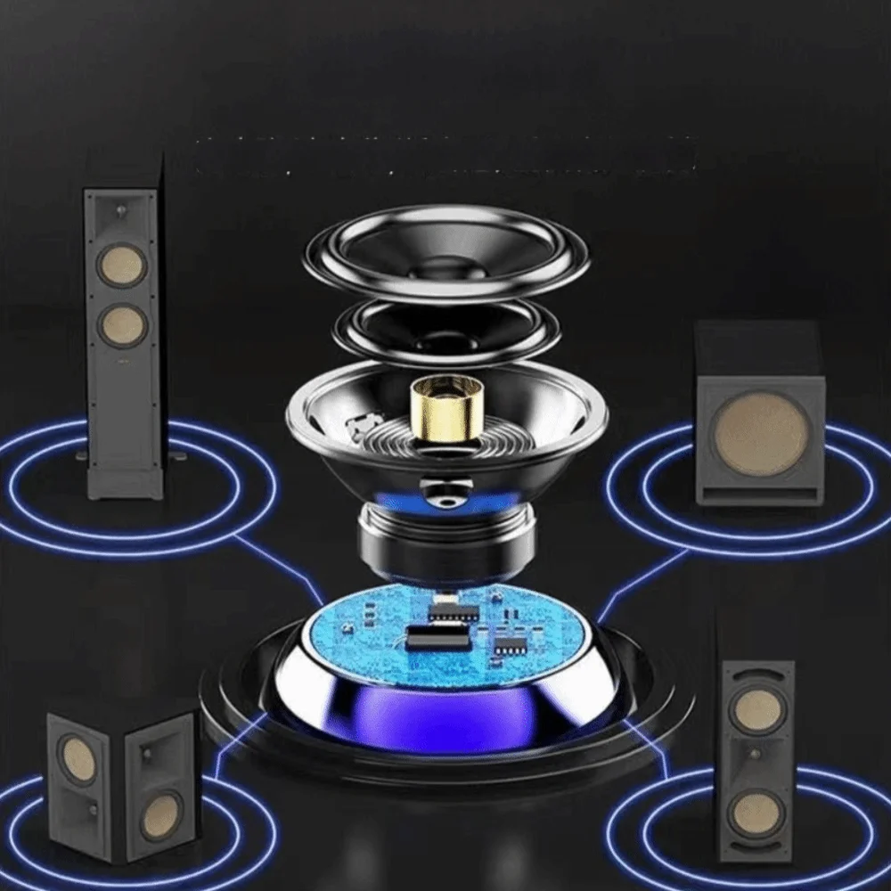 Mini Bluetooth Speaker Keychain Metal Shell Dual Color Portable Speaker Keychain Lightweight Stereo Sound