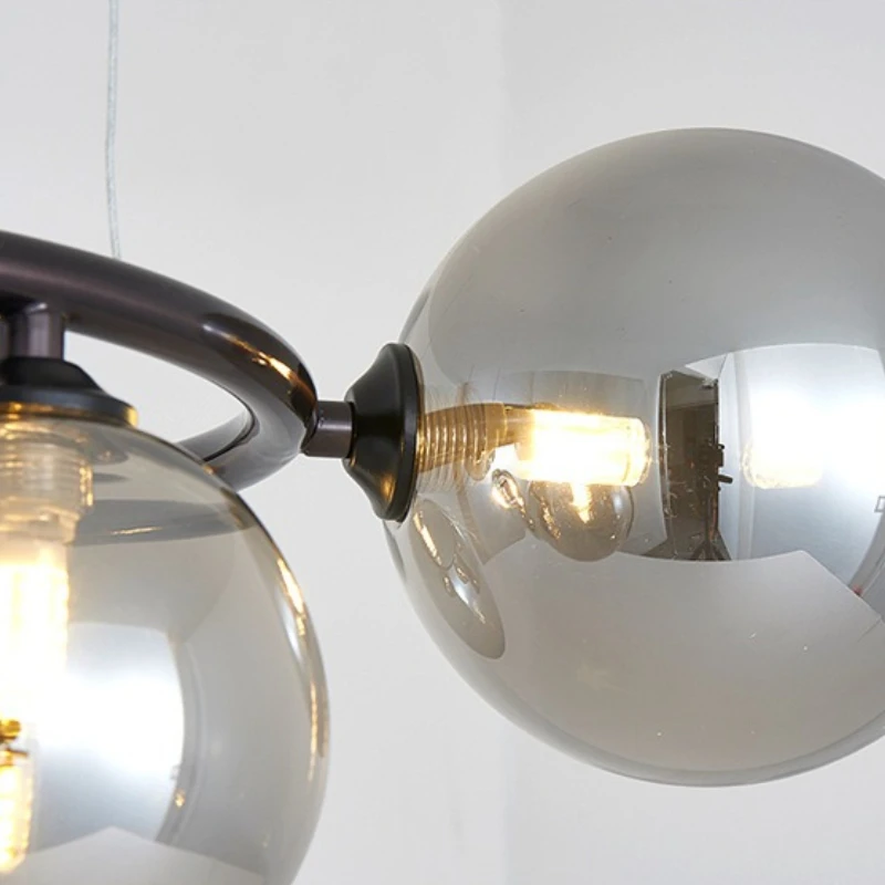 Modern LED Ceiling Chandeliers Designer Glass Lampshade Living Dining Room Pendent Lamp Home Decor Hanging Light Luster Fixtures
