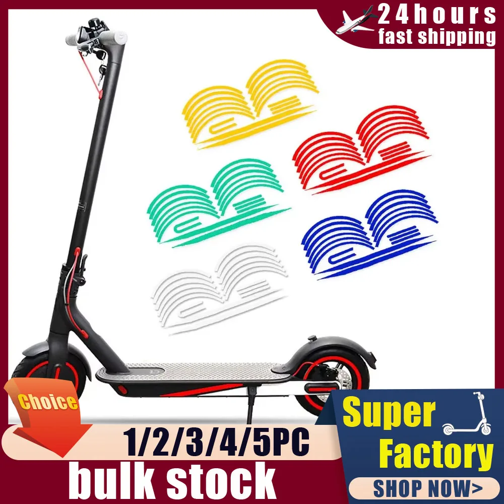 

Светоотражающая наклейка на ступицу колеса, запчасти для электрического скутера, водонепроницаемые предупреждающие наклейки, полоса для Xiaomi M365/Pro 1s Pro 2