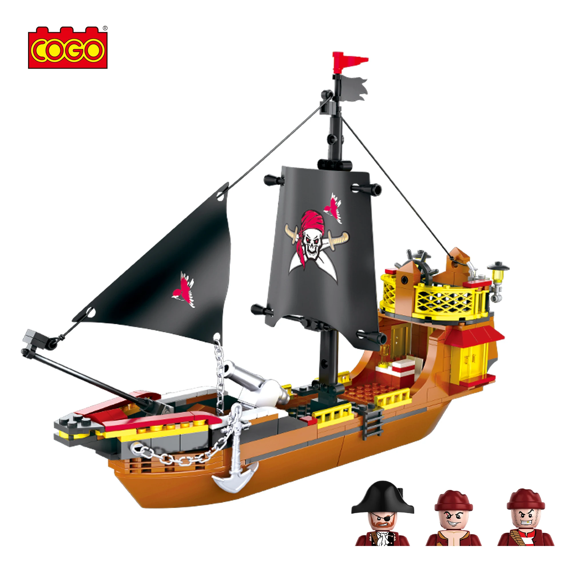 COGO Pirate Ship Building Toys,Pirate Ship Fathers Day Birthday Gifts Ideas for Adults and Boys Girls 6+