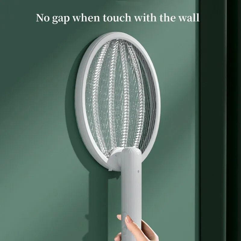 3 In 1  Usb Rechargeable Mosquito Racket Insect Killer With Light Bug Zapper Foldable Electric Mosquito Killer Fly Swatter Trap