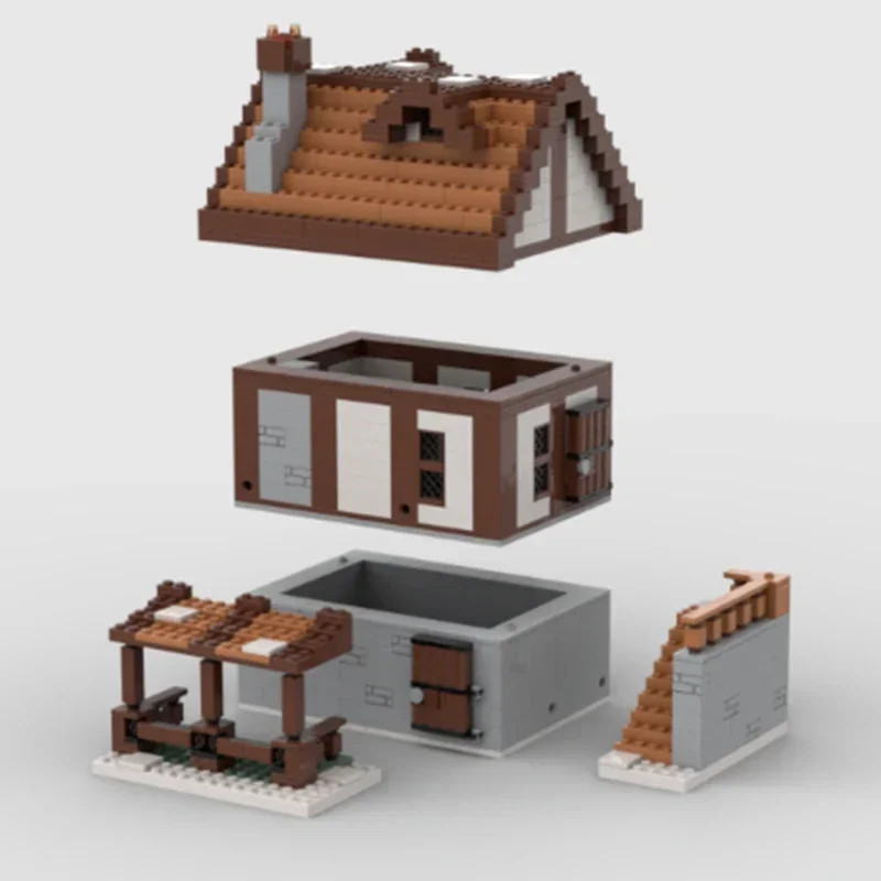 Modelo de juego de aventura Popular, ladrillos de construcción Moc, tecnología de Casa de píxeles, bloques modulares, regalos, juguetes de Navidad, conjuntos DIY de montaje