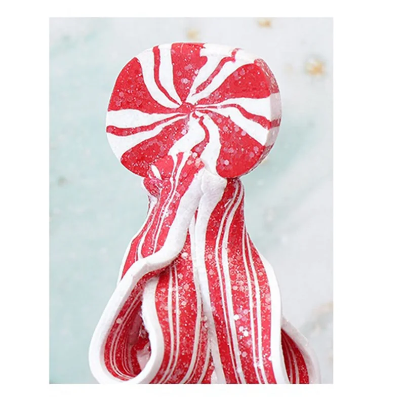 

ALIM-Desktop Miniature Christmas Tree Home Centerpiece Candy Cane Top Decor Bright Color Realistic Table Decorations Decor