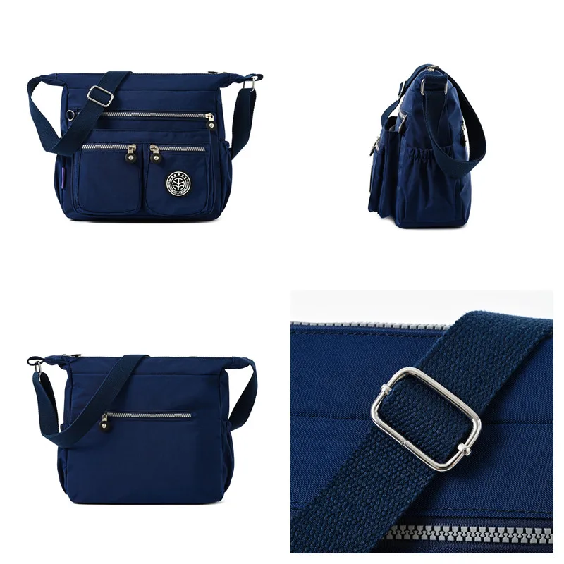 Women Nylon Shoulder Bags Female Solid Zipper Luxury Female Handag Designer Messenger Bags Summer Beach Crossbody Bag Sac A Main