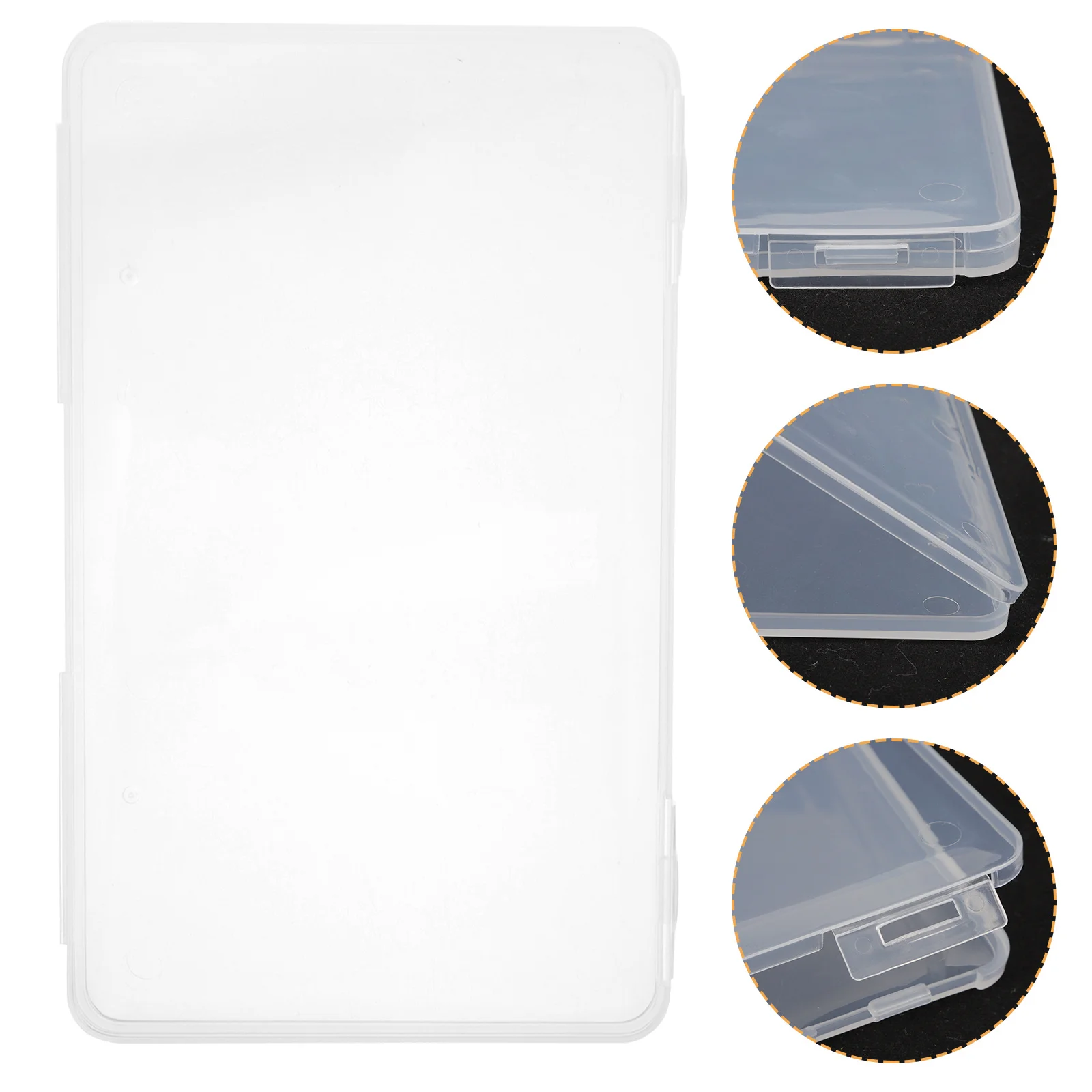 3 قطعة منظم البطاقات صندوق تخزين شفاف عالي الجودة مادة البولي بروبيلين صور الأعمال المحمولة حاوية أظافر المجوهرات