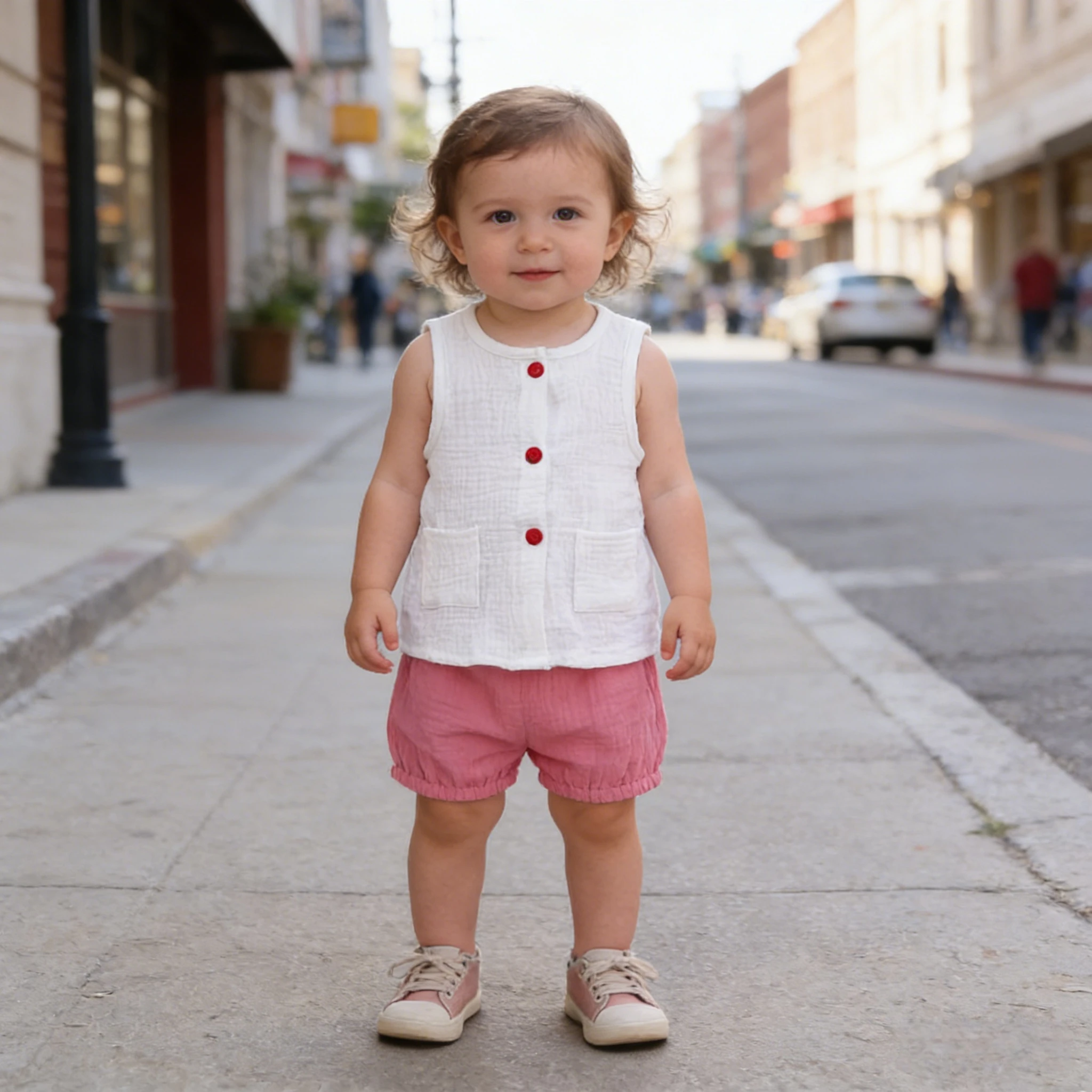 Summer Gauze Clothing - 幼児女の子夏 2 ピース服セット軽量ガーゼノースリーブカーディガンベストルーズバブルショーツソフト日常着衣装