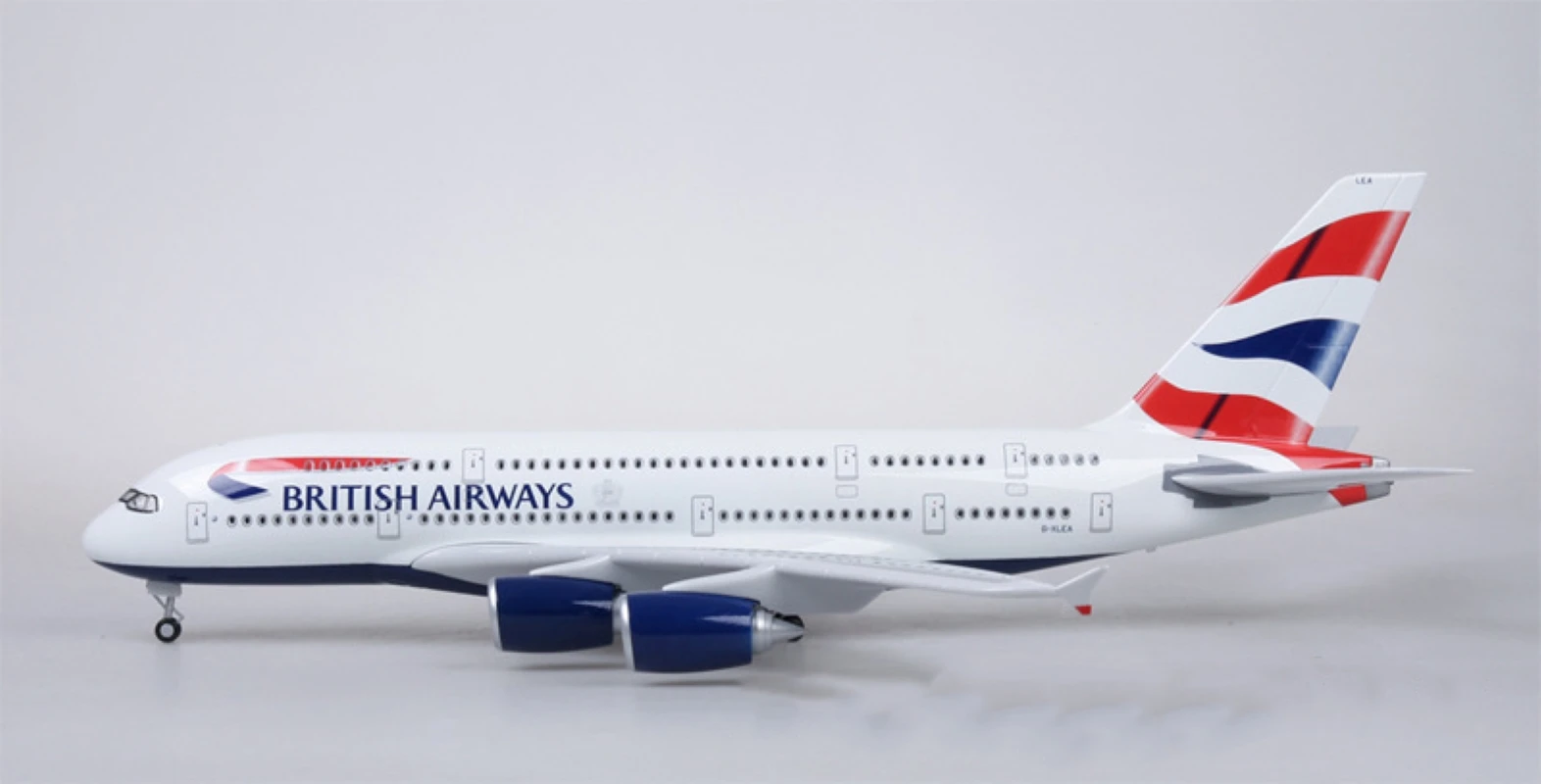 Wheel Light 1:160 British Airways Airbus A380 Civil Aircraft Model Simulation 380 Collection Display Gift