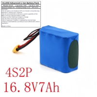 Kluosi 4S2P 14.8V 7Ah Li-ion Battery High Capacity UAV Rechargeable for RC Airplane Drone Quadrotor - XH2.54-5P XT60 Connector