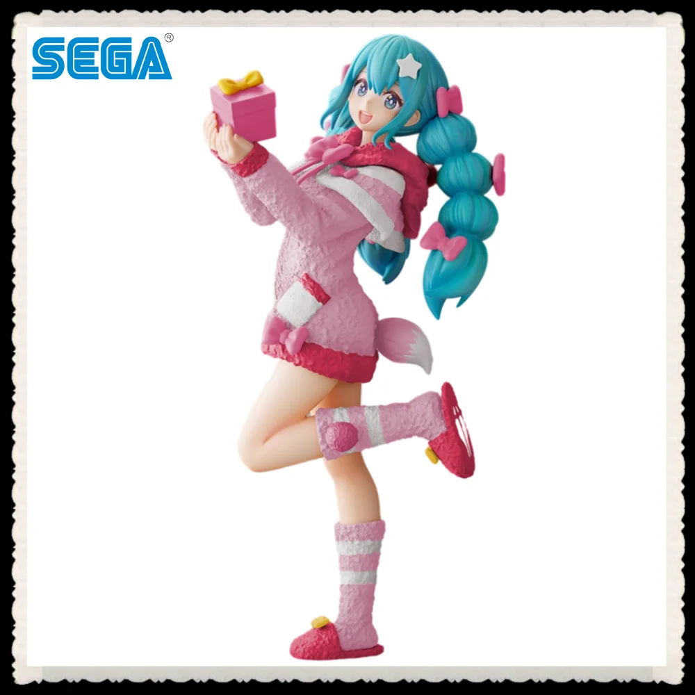 100％正規品、最高級の初音ミク「モコモコ」クリスマスプレゼントフィギュア、ピアプロキャラクター、abs-pvc製、ボーカロイド、アニメ、コレクションアイテム。