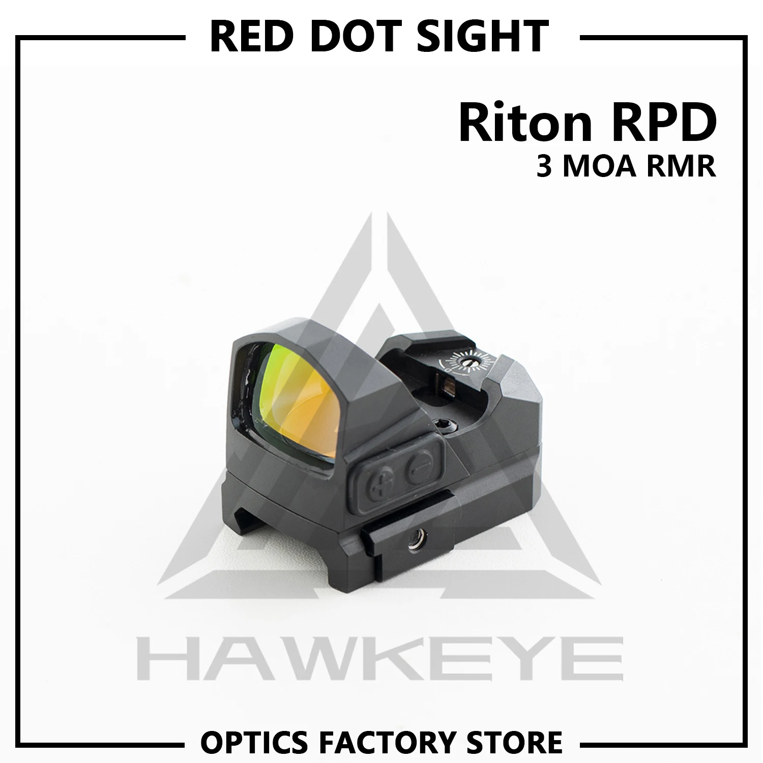 Optics X3 Tactix PRD 3 MOA Red Dot Sight With 20mm Rail Mount For Pistol